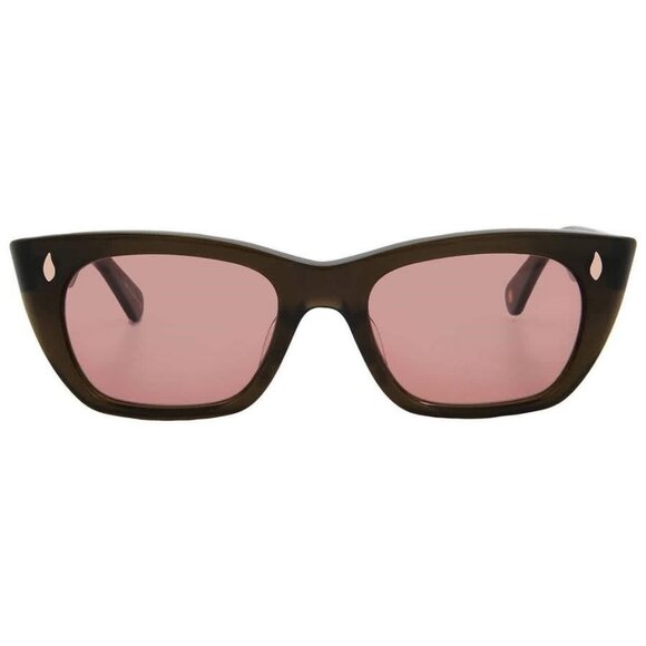 Garrett Leight WEBSTER SUN Bordeaux Cat Eye Sunglasses 2138 MSTO/BOR 49 - Picture 1 of 6